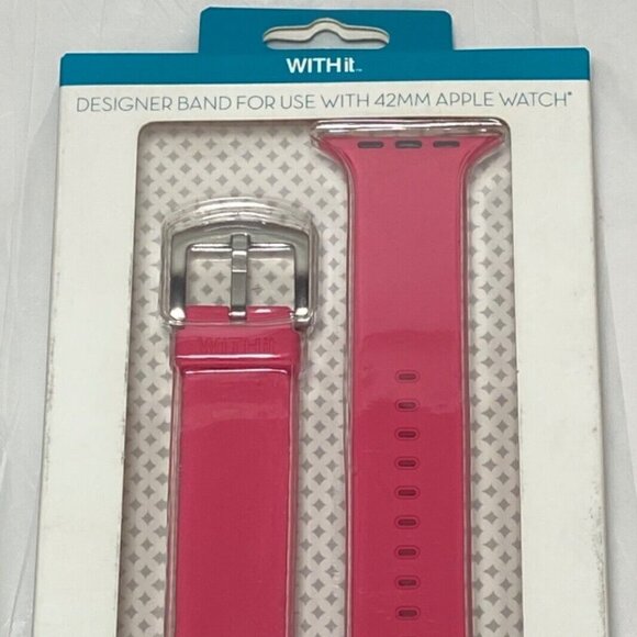2016 With It • Pink Designer Watch Band Track • It For Use With 42MM Apple Watch - Picture 4 of 8